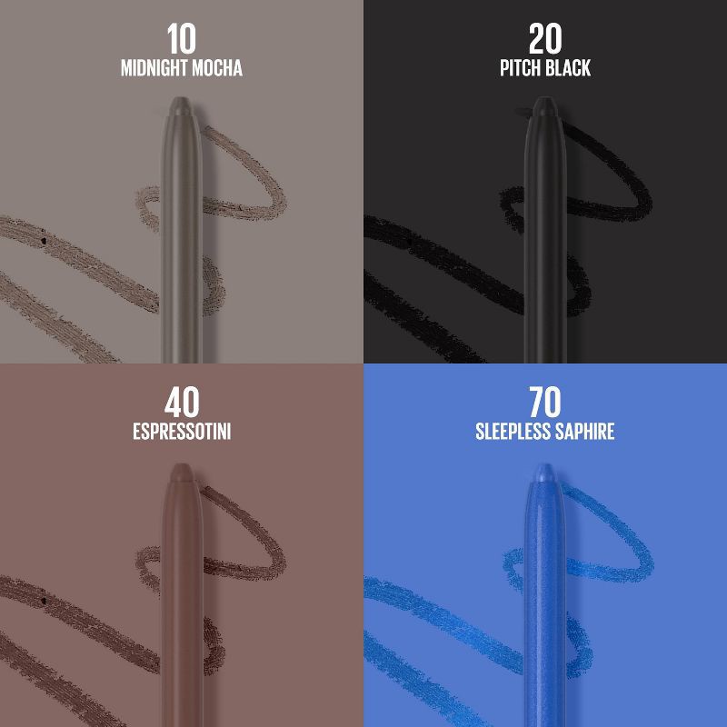 slide 6 of 9, Maybelline Tattoo Studio Automatic Gel Pencil Waterproof Eyeliner - 40 Espressotini - 0.01oz, 0.01 oz