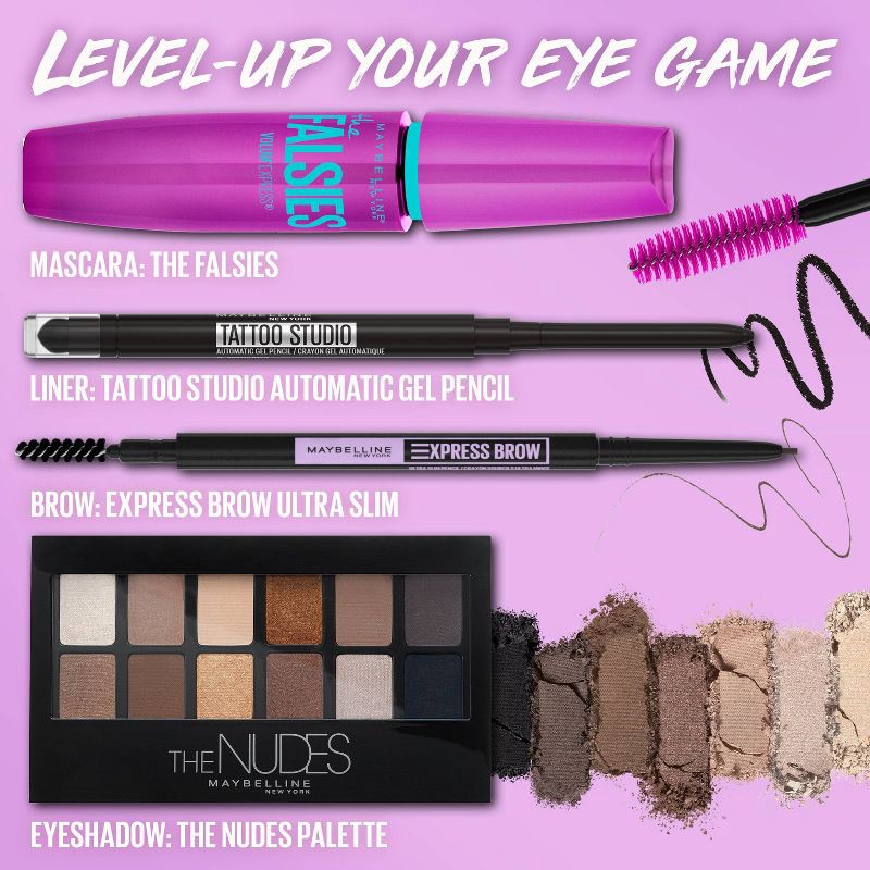 slide 8 of 9, Maybelline Tattoo Studio Automatic Gel Pencil Waterproof Eyeliner - 40 Espressotini - 0.01oz, 0.01 oz