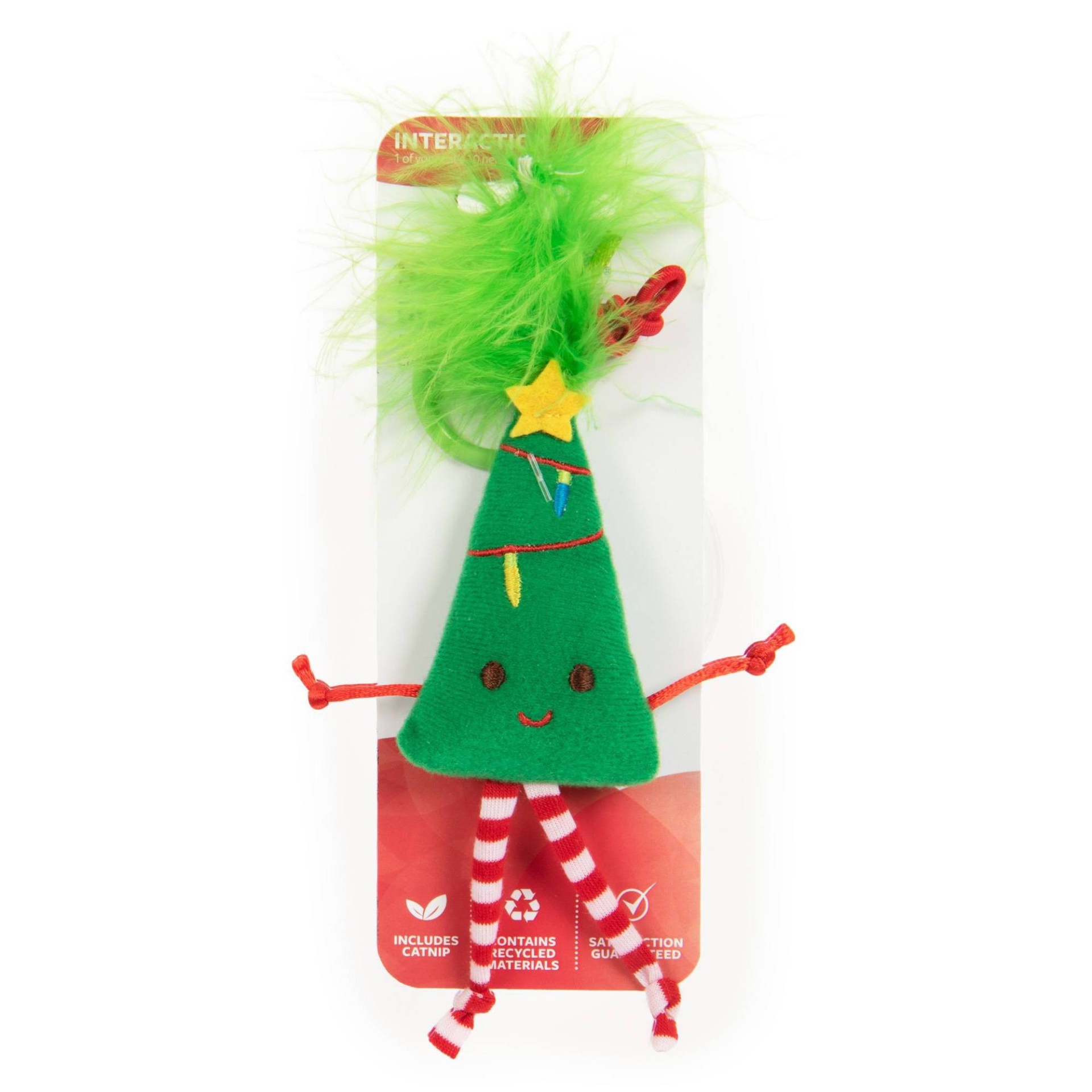 slide 1 of 2, SmartyKat Holiday Bouncy Tree Dangler Catnip Holiday Cat Toy, 1 ct