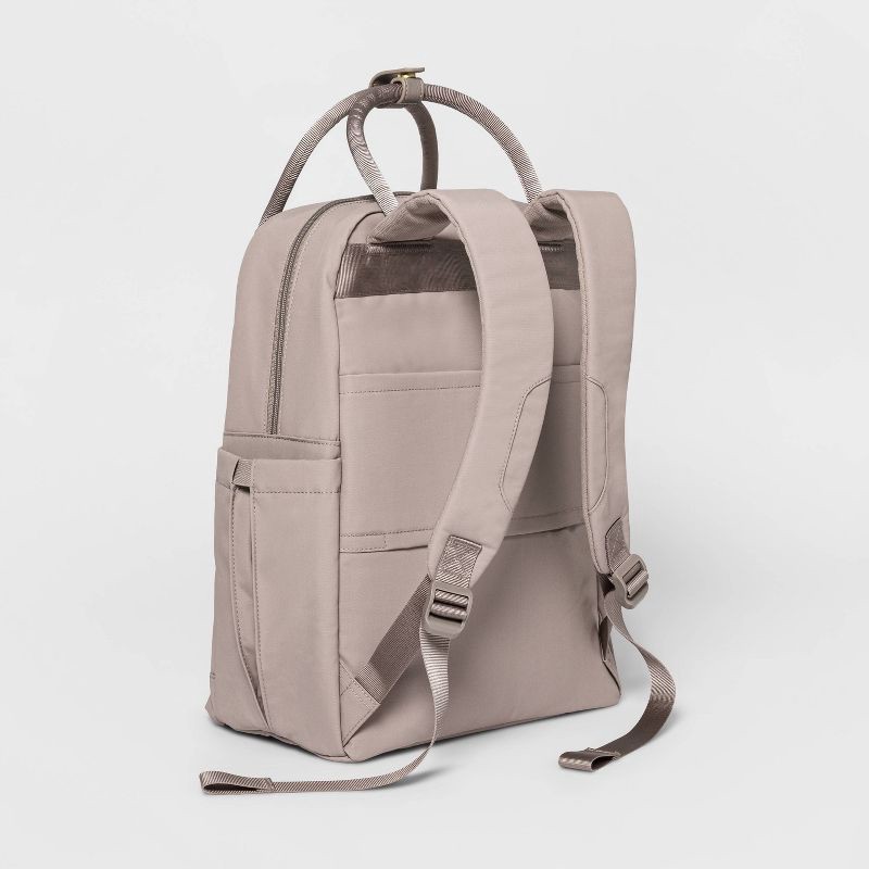 slide 2 of 5, Signature 16" Commuter Backpack Taupe - Open Story™, 1 ct