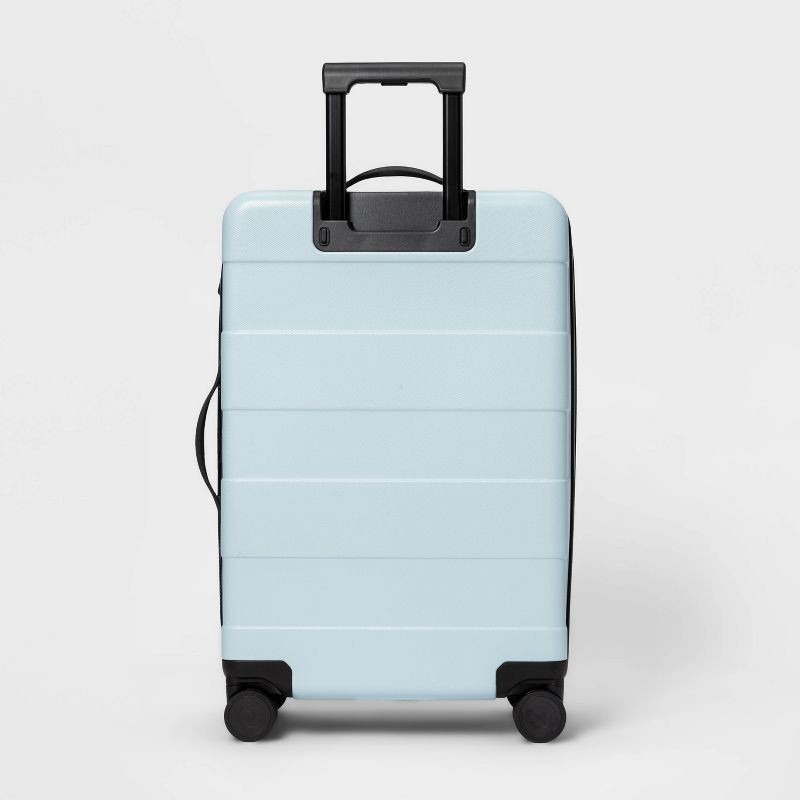 Hardside Medium Checked Spinner Suitcase Aqua Made By Design 1 ct Shipt