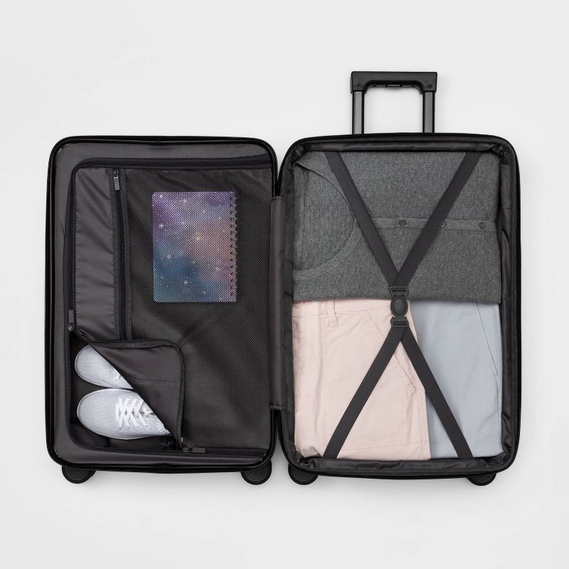 Hardside Medium Checked Spinner Suitcase Aqua Made By Design 1 ct Shipt