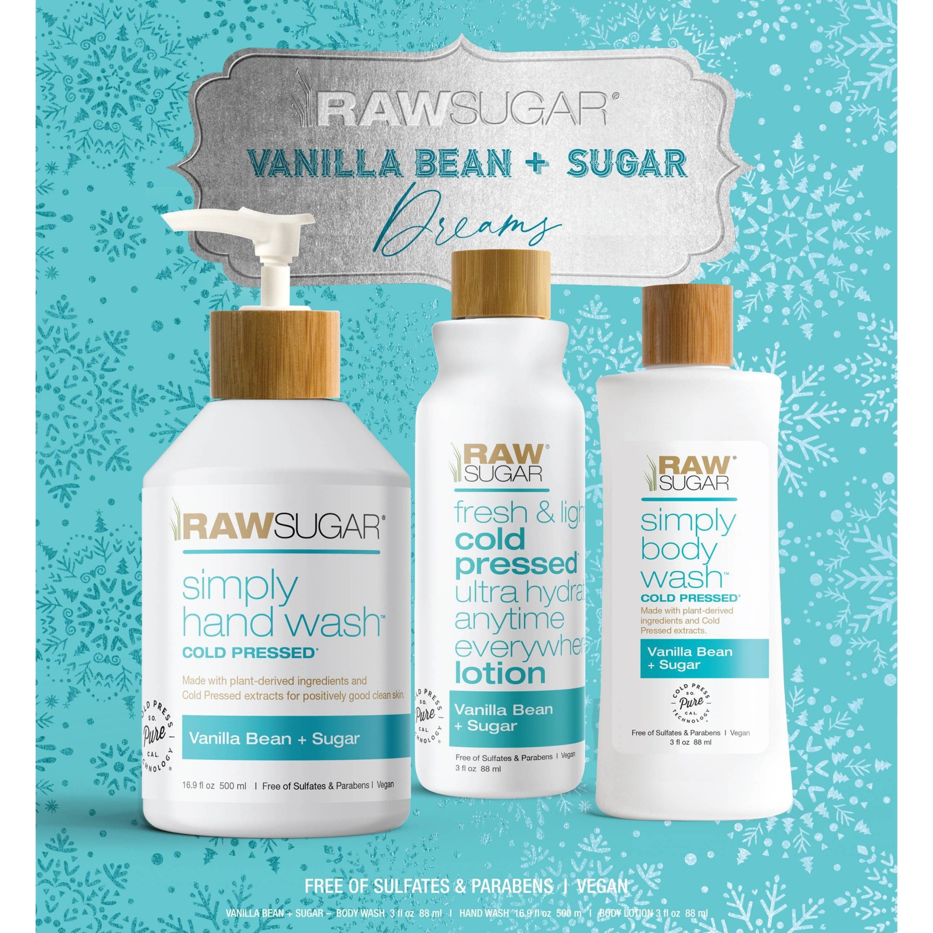 slide 1 of 2, Raw Sugar Dreams Vanilla Bean and Sugar Gift Set, 3 ct