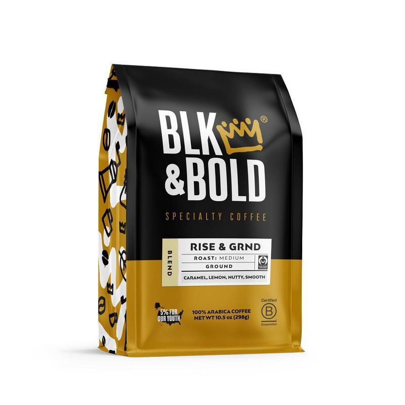 slide 3 of 5, BLK & Bold Specialty Beverages BLK & Bold Rise & GRND Blend, Medium Roast Ground Coffee - 10.5oz, 10.5 oz