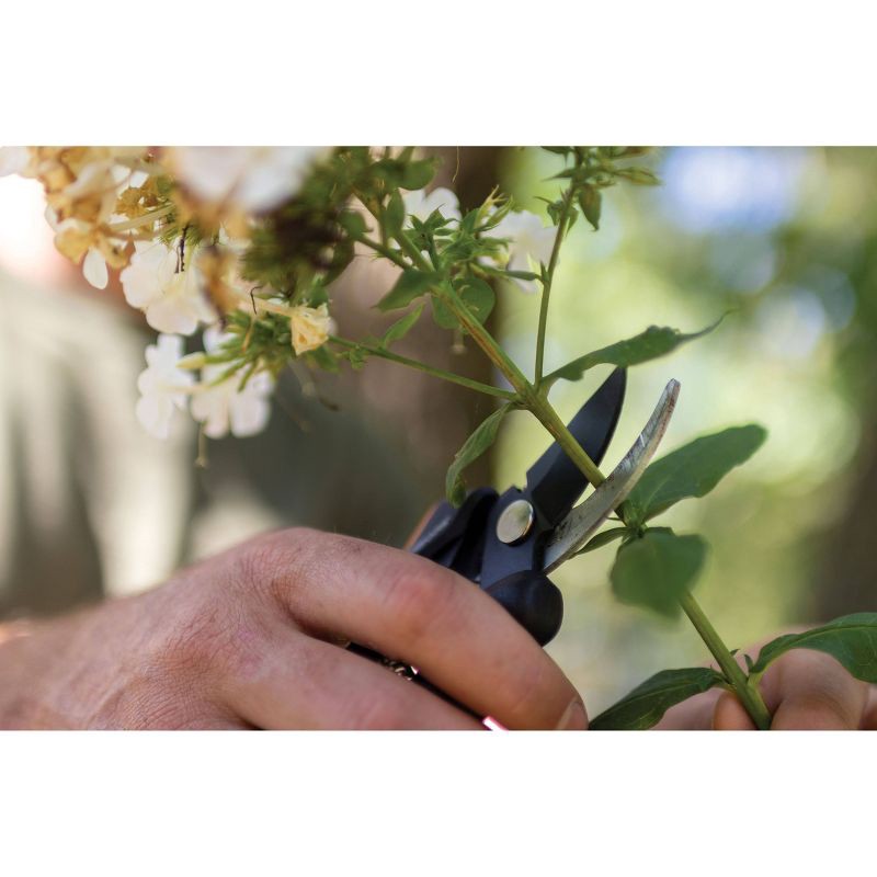 slide 3 of 3, Fiskars P521 Bypass Ergo Pruner: Durable Garden Shears, Steel Blade, Hand Pruning Tool, 10.5" Height, 1 ct