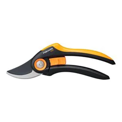 Fiskars P521 Bypass Ergo Pruner: Durable Garden Shears, Steel Blade, Hand Pruning Tool, 10.5" Height