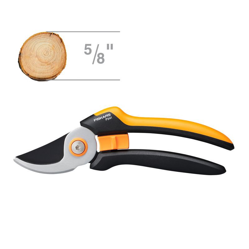 slide 8 of 8, Fiskars P341 Bypass Pruner: Lightweight Garden Shears, FiberComp Handle, Softgrip, 10.5" Height, 1 ct
