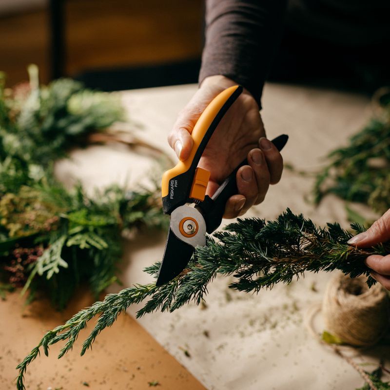 slide 7 of 8, Fiskars P341 Bypass Pruner: Lightweight Garden Shears, FiberComp Handle, Softgrip, 10.5" Height, 1 ct