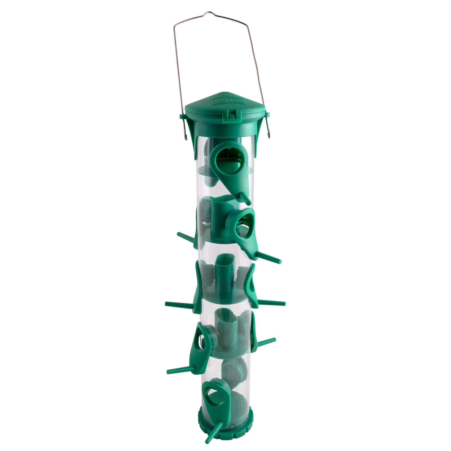 slide 1 of 4, Kaytee Tube Bird Feeder Green, 1 ct