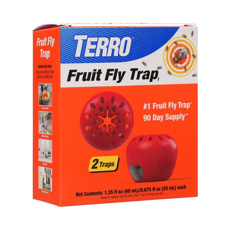 slide 5 of 6, Terro 2pk Fruit Fly Trap: Indoor Insect Swatters, No Assembly, Pest Control Solution, 2 ct