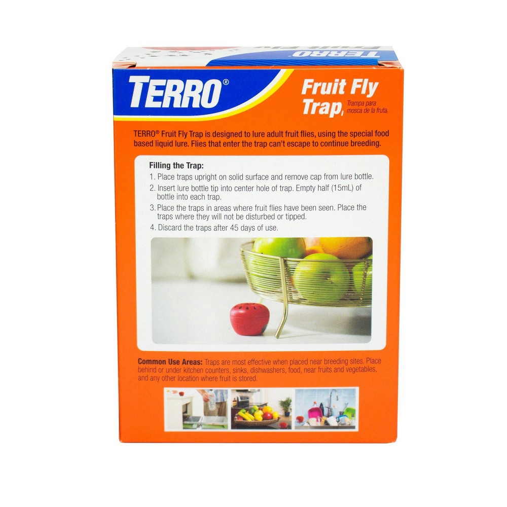 slide 4 of 6, TERRO Fruit Fly Traps - Red, 0.5 oz