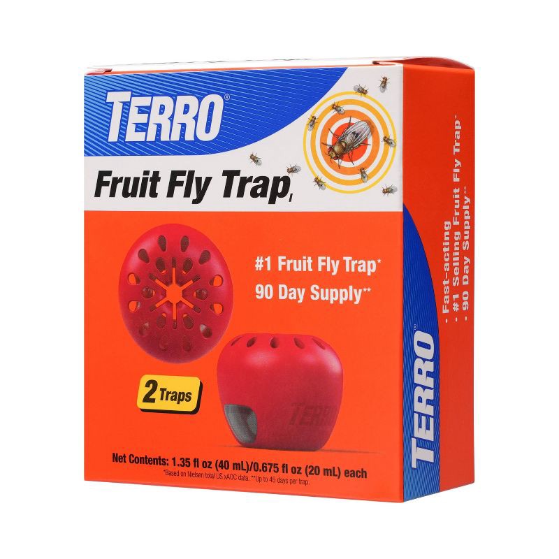 slide 6 of 6, Terro 2pk Fruit Fly Trap: Indoor Insect Swatters, No Assembly, Pest Control Solution, 2 ct