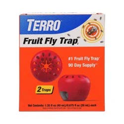 Terro 2pk Fruit Fly Trap: Indoor Insect Swatters, No Assembly, Pest Control Solution