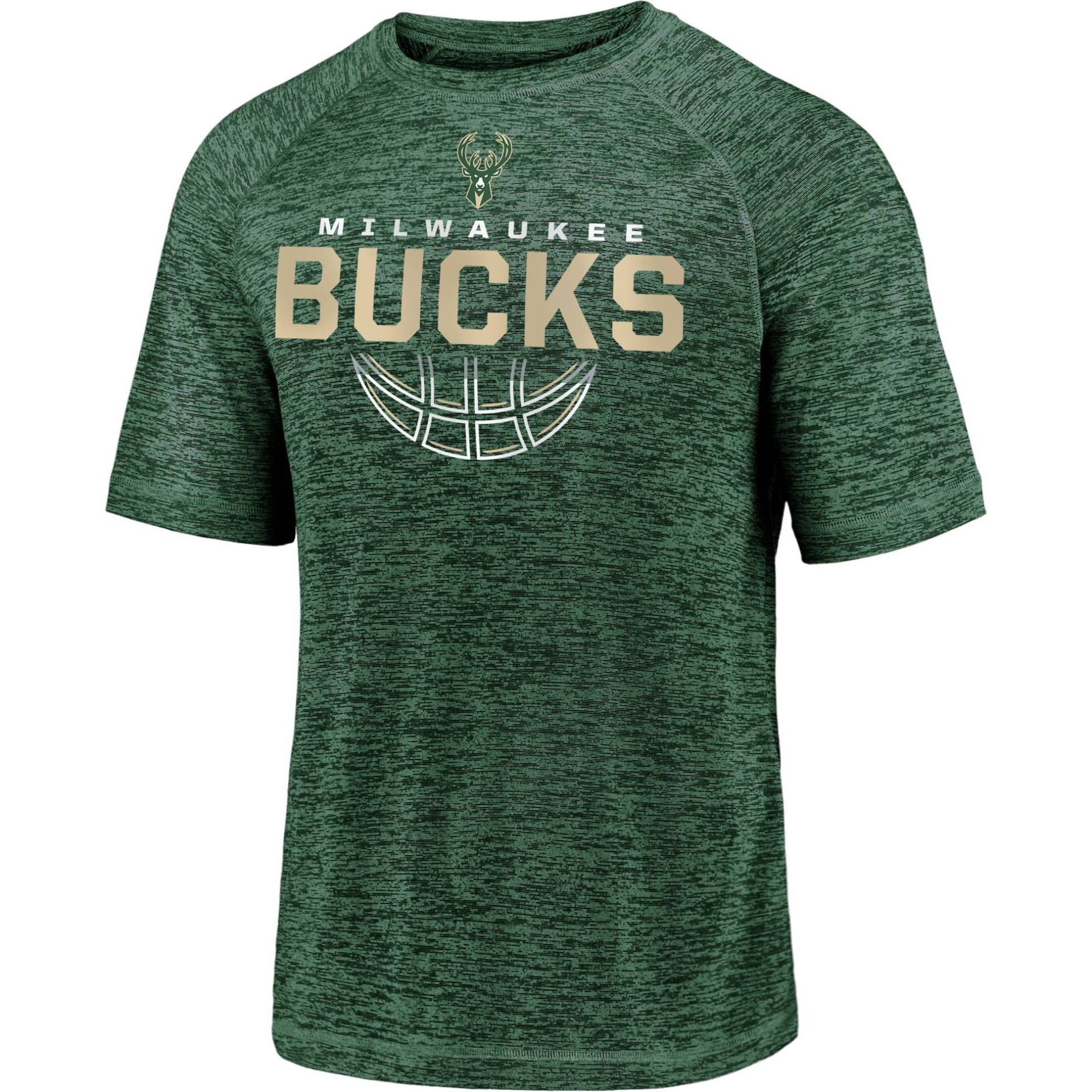 slide 1 of 3, NBA Milwaukee Bucks Men's Synthetic Short Sleeve T-Shirt - XL, 1 ct