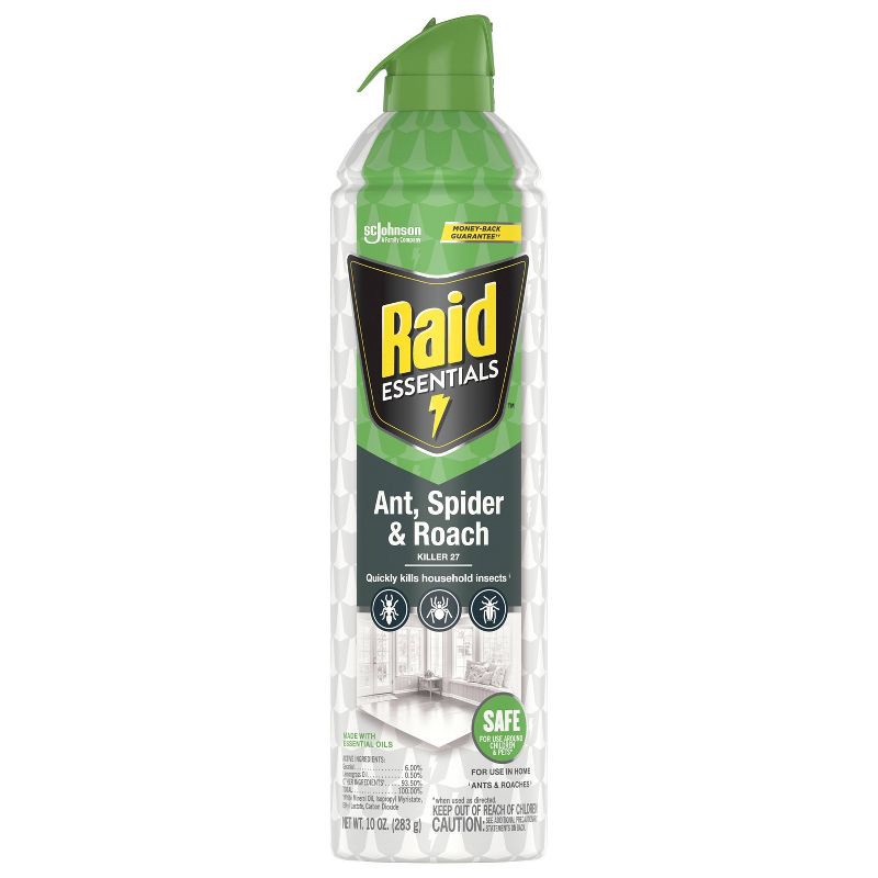 slide 4 of 14, Raid Essentials Ant, Spider & Roach Killer 27 Aerosol - 10 oz, 10 oz
