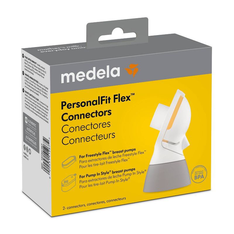 slide 3 of 5, Medela PersonalFit Flex Connectors for Freestyle Flex, Pump In Style MaxFlow and Swing Maxi - 2ct, 2 ct