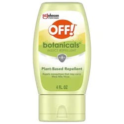 OFF! Botanicals Plant Based Repellent Lotion - 4oz: Skin-Safe, P-Menthane-3, West Nile Protection, Non-Flushable