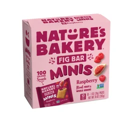 Nature's Bakery Raspberry Whole Wheat Fig Bar Minis, Snack Bars, 10 Ct