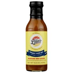 Lillie's Of Charleston Mild Finger Leek-En Mustard Bbq Sauce 14.8 oz Bottle