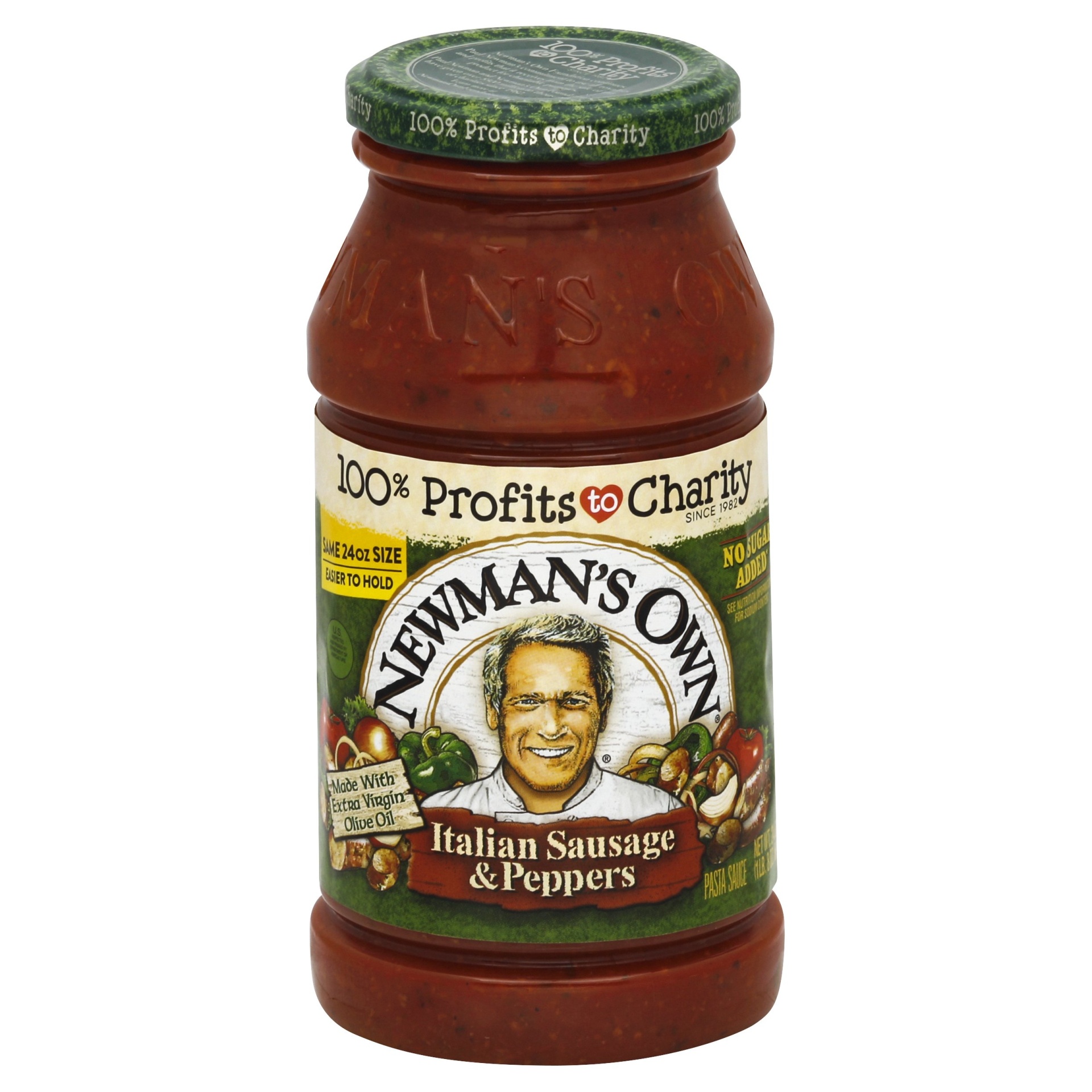 slide 1 of 1, Newman's Own Italian Sausage & Pepper Pasta Sauce, 24 oz