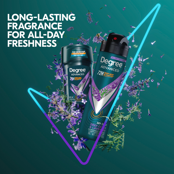 slide 3 of 29, Degree For Men Cedar Lavender Dry Spray 3.8 Ounces, 3.8 oz