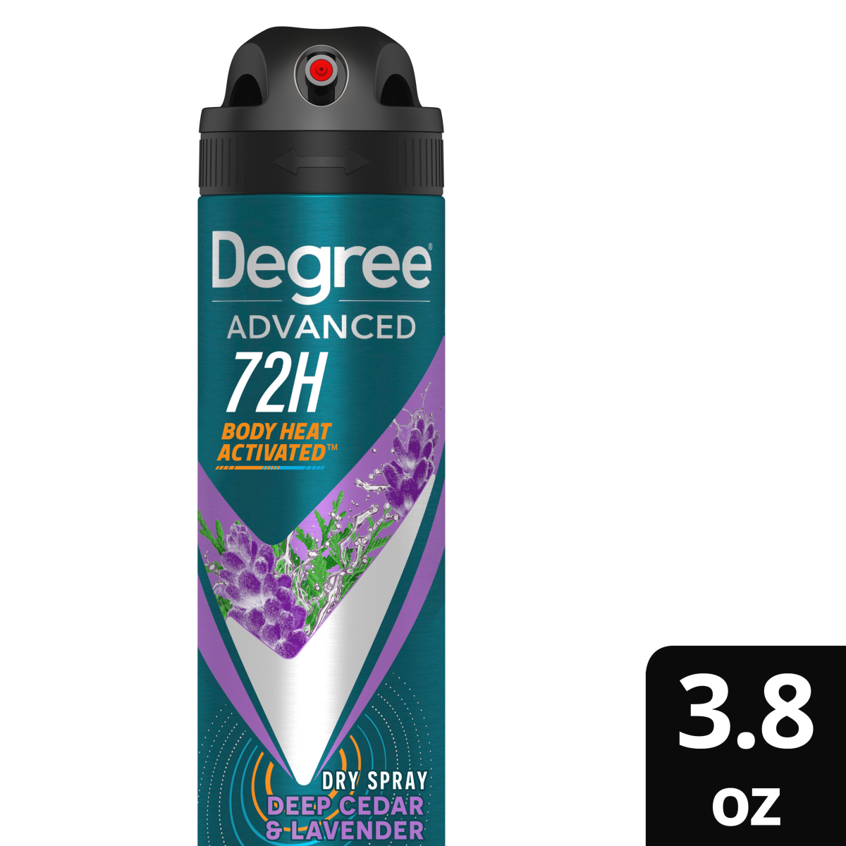 slide 1 of 29, Degree For Men Cedar Lavender Dry Spray 3.8 Ounces, 3.8 oz