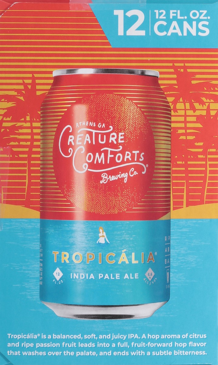 slide 8 of 9, Creature Comforts Brewing Co. India Pale Ale Tropicalia Beer 12 - 12 fl oz Cans, 12 ct