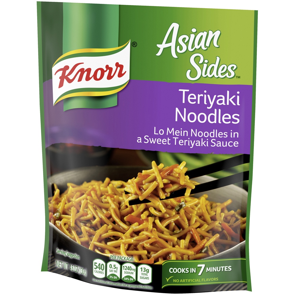 slide 3 of 5, Knorr Asian Sides Teriyaki Noodles, 4.6 oz