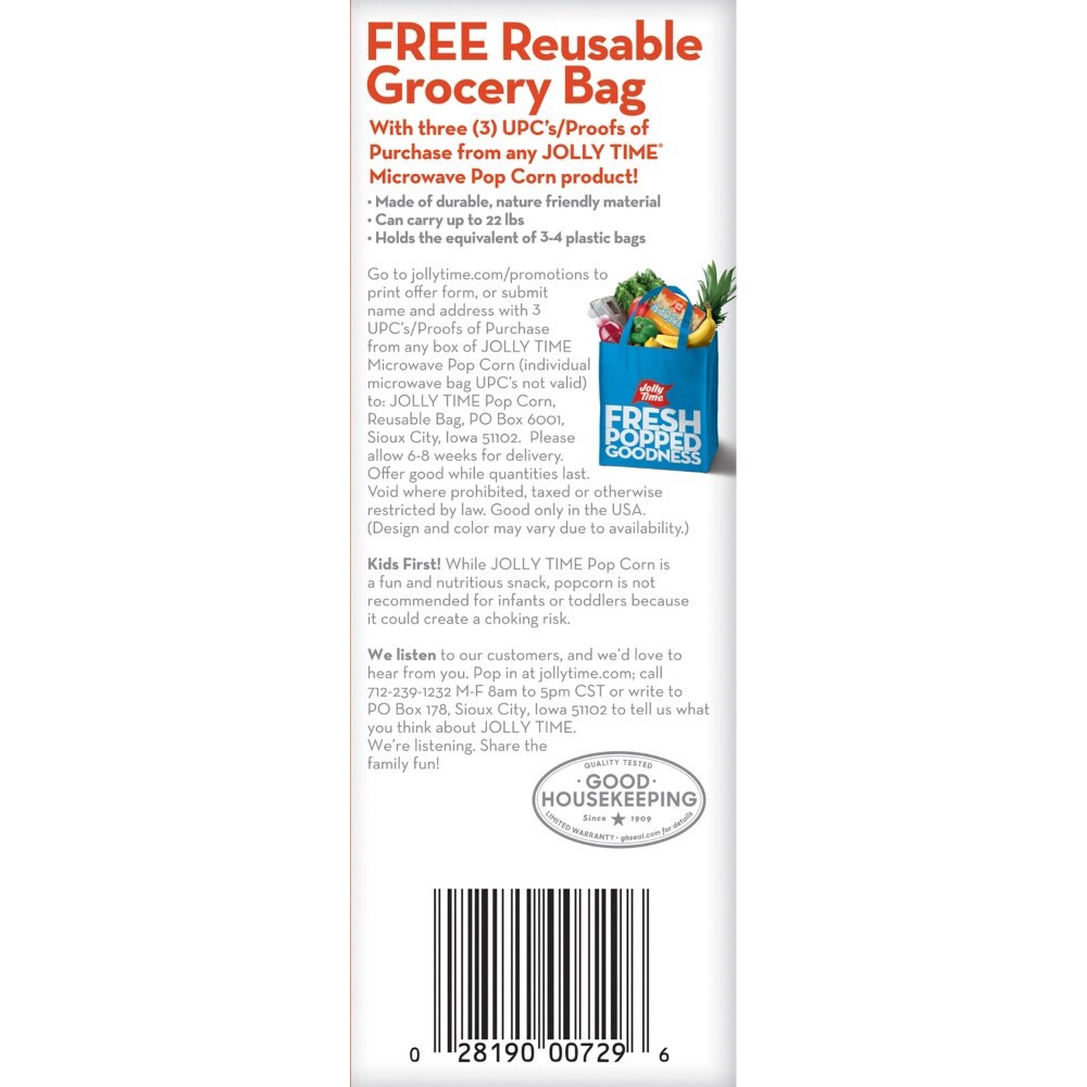 slide 4 of 6, Jolly Time Blast O Butter Ultimate Theatre Style Butter Microwave Popcorn 6 - 3.2 oz Bags, 6 ct