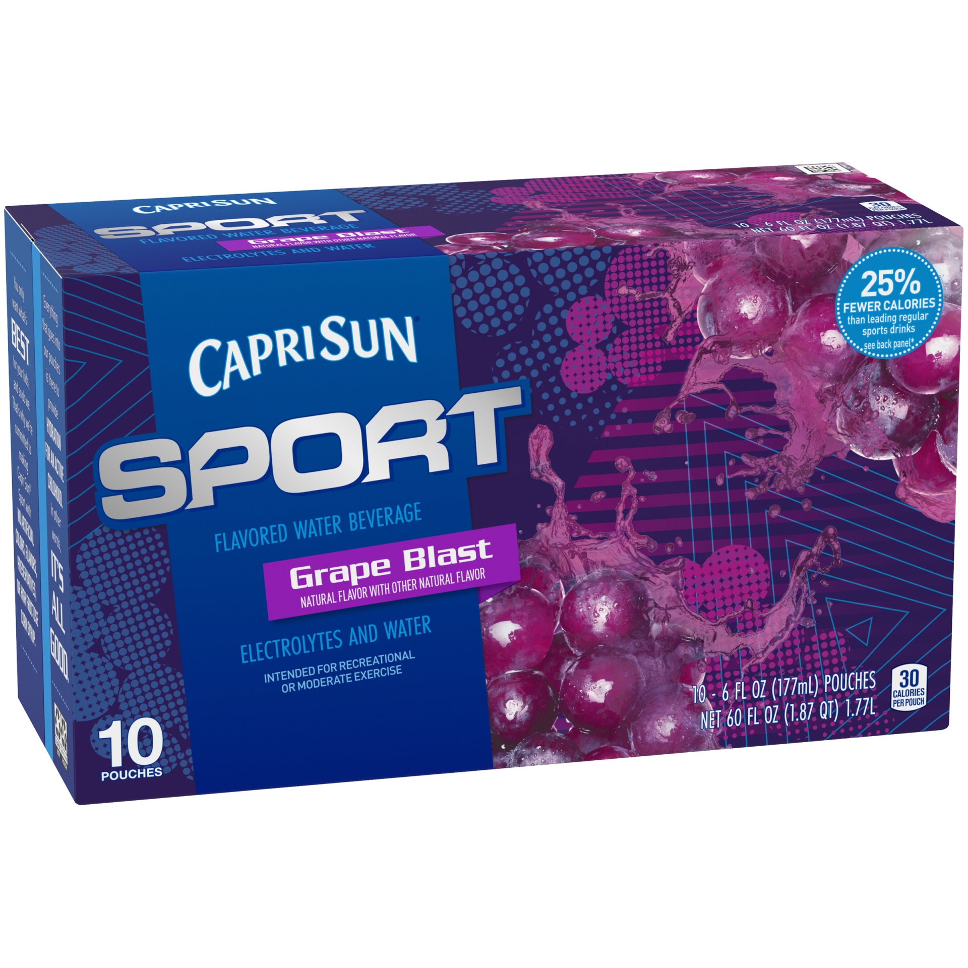 slide 3 of 10, Capri Sun Sport Grape Blast Flavored Water Beverage - Pouches - 10 ct; 6 fl oz, 10 ct; 6 fl oz