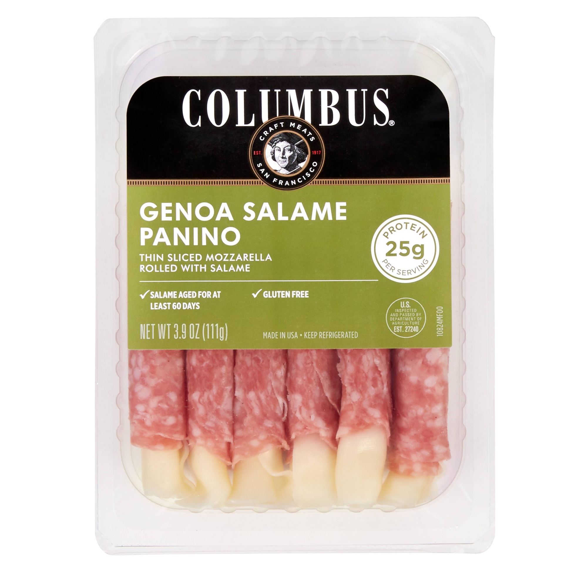 slide 1 of 4, Columbus Genoa Salame Panino, 3.9 oz