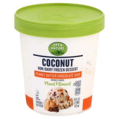 slide 1 of 9, Open Nature Coconut Dessert Peanut Butter Chocolate Chip - 1 Pt, 1 pint