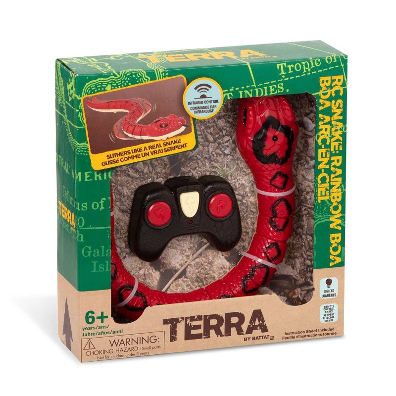 slide 10 of 10, Terra by Battat – Remote Control Infrared Light-Up Snake - Rainbow Boa, 1 ct