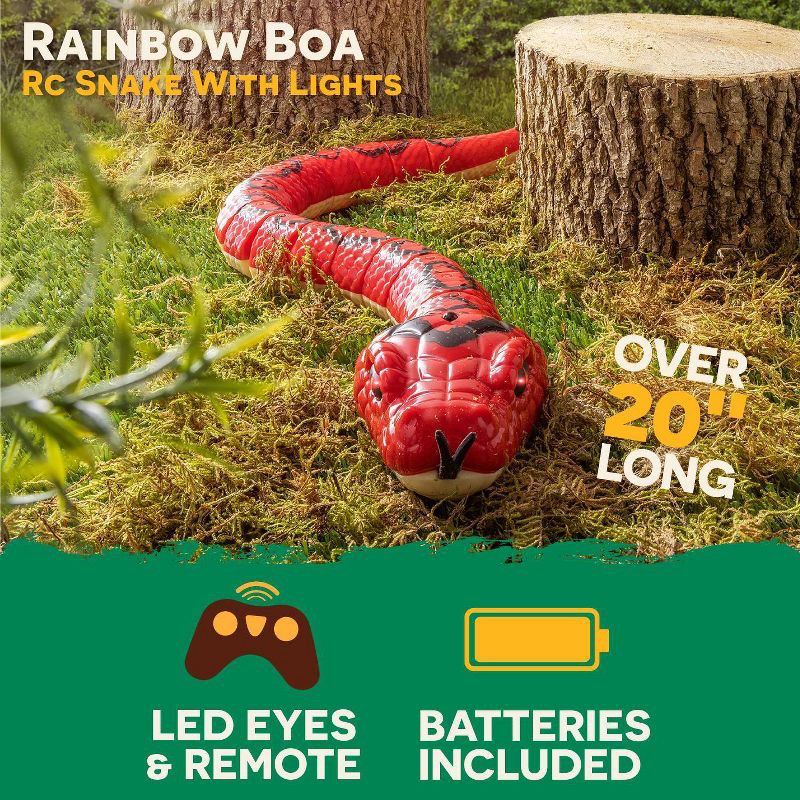 slide 5 of 10, Terra by Battat – Remote Control Infrared Light-Up Snake - Rainbow Boa, 1 ct