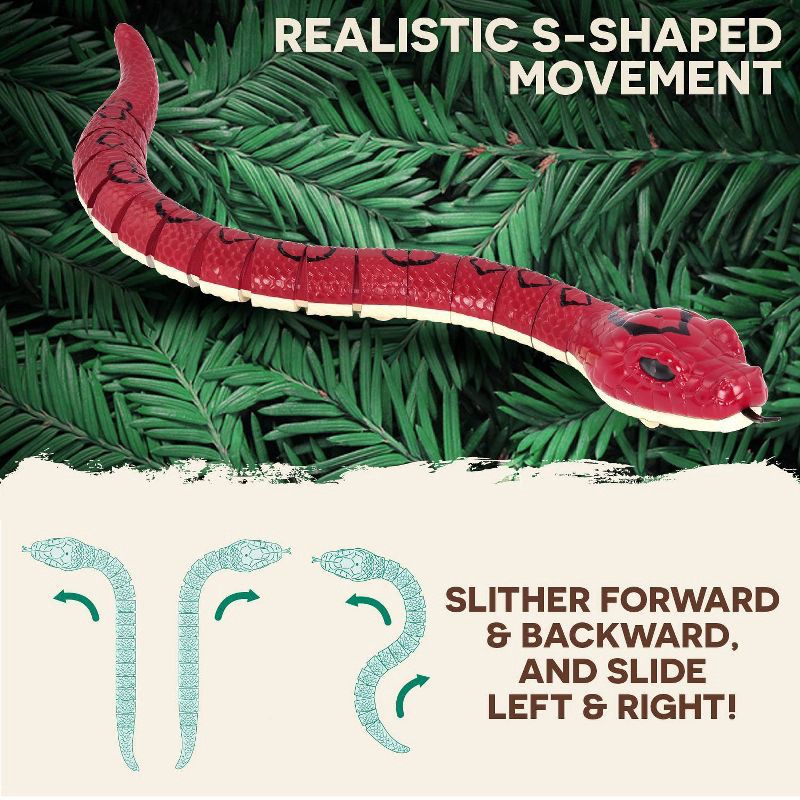 slide 7 of 10, Terra by Battat – Remote Control Infrared Light-Up Snake - Rainbow Boa, 1 ct