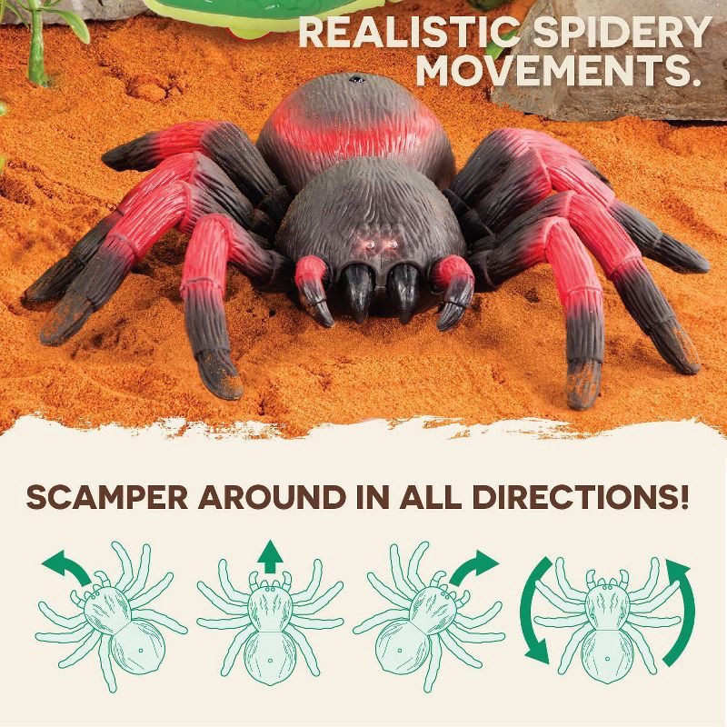 slide 4 of 10, Terra by Battat – Remote Control Infrared Light-Up Spider – Tarantula, 1 ct