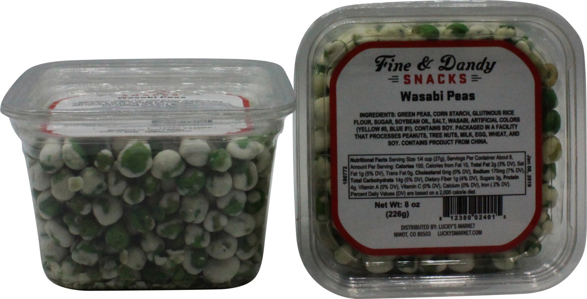 slide 1 of 1, Hot Rod Snacks Wasabi Peas, 8 oz