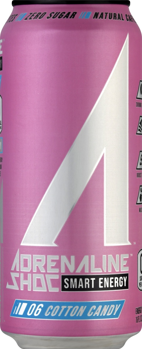 slide 9 of 11, Adrenaline Shoc Smart Energy Cotton Candy Drink, 16 oz
