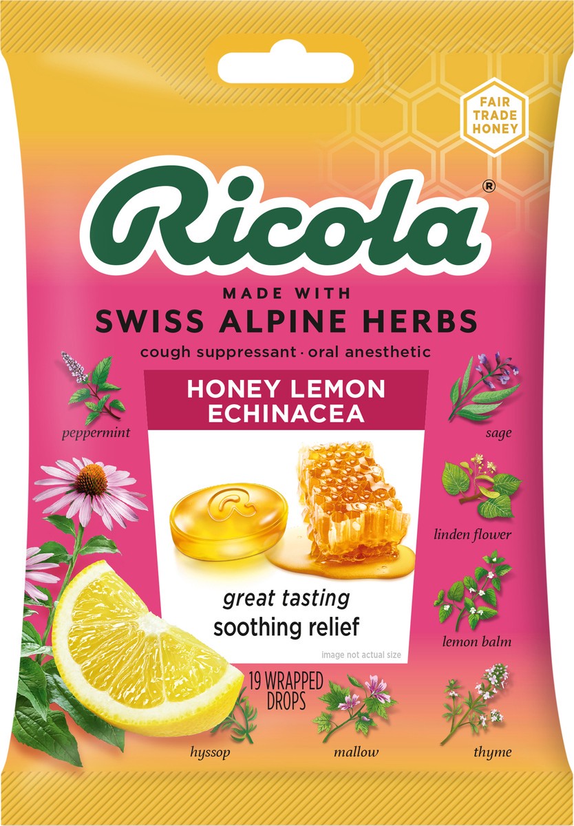 slide 14 of 14, Ricola Lozenge Honey Lemon, 19 ct