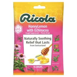 Ricola Honey Lemon With Echinacea Cough Suppressant Throat Drops