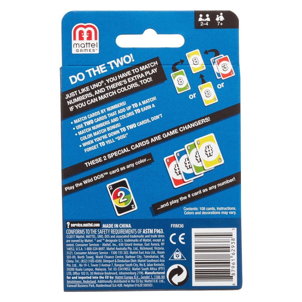 slide 3 of 5, Mattel DOS Card Game, 1 ct