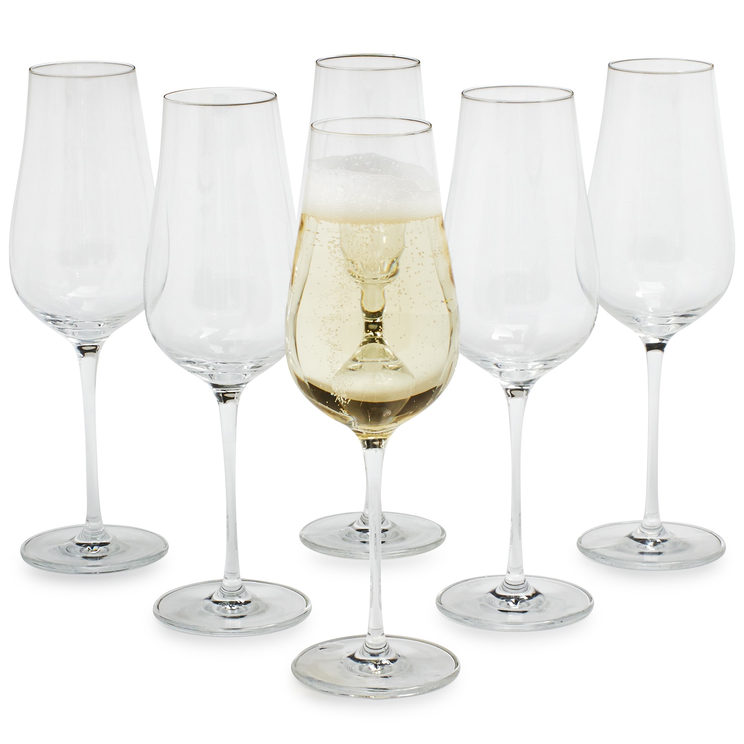 slide 1 of 1, Schott Zwiesel Air Champagne Flutes, Clear, 6 ct