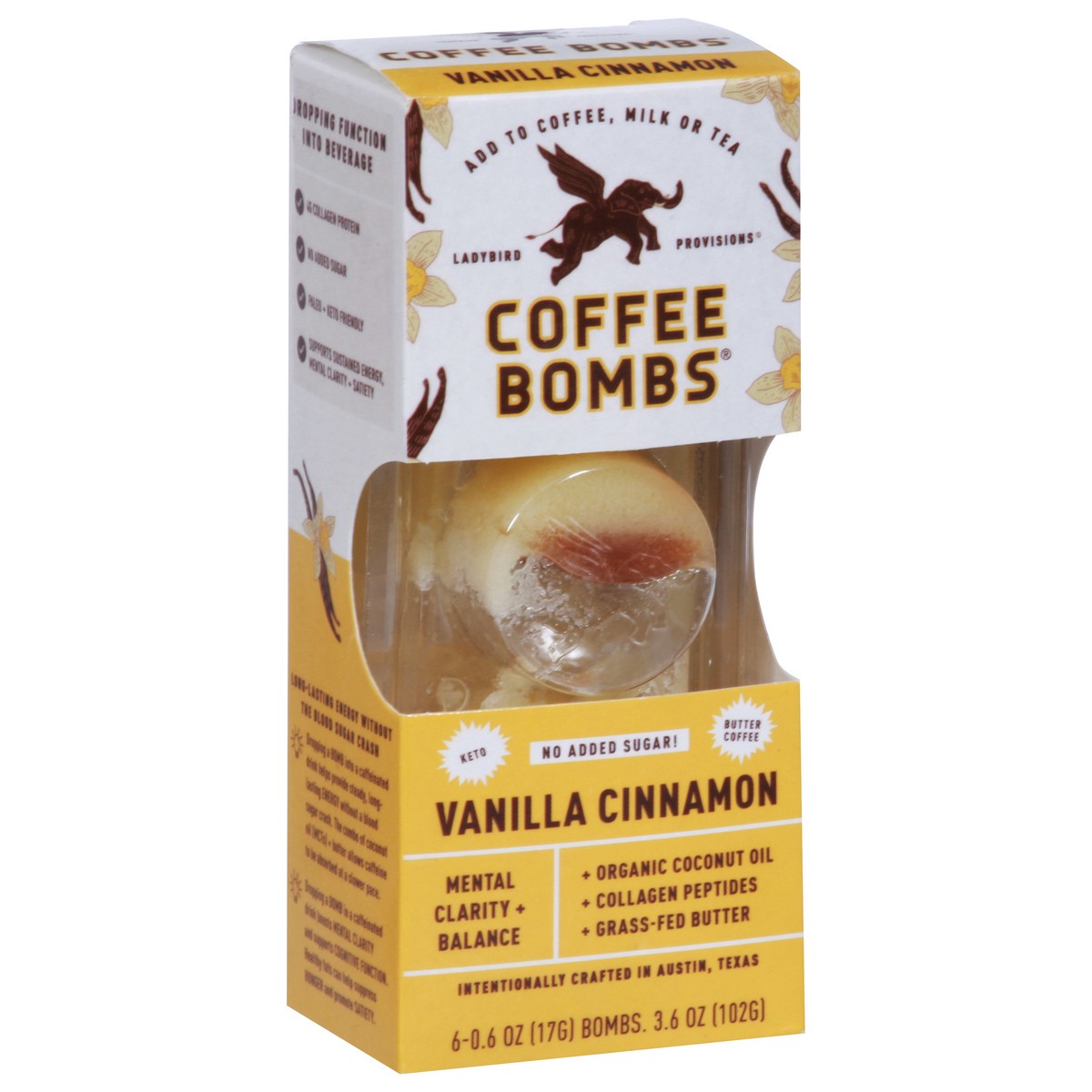 slide 4 of 9, Ladybird Provisions Vanilla Cinnamon Coffee Bombs Bombs - 6 ct, 6 ct