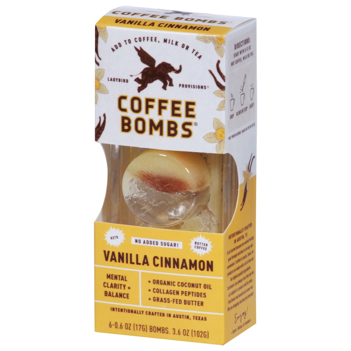 slide 9 of 9, Ladybird Provisions Vanilla Cinnamon Coffee Bombs Bombs - 6 ct, 6 ct