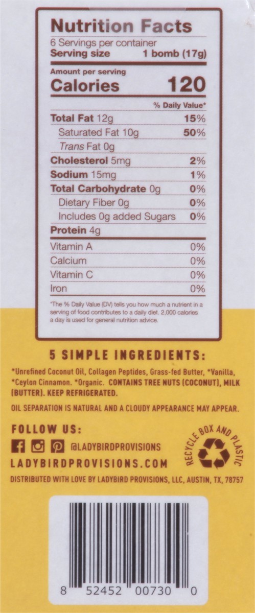 slide 6 of 9, Ladybird Provisions Vanilla Cinnamon Coffee Bombs Bombs - 6 ct, 6 ct