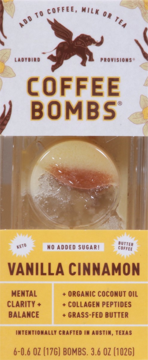 slide 8 of 9, Ladybird Provisions Vanilla Cinnamon Coffee Bombs Bombs - 6 ct, 6 ct