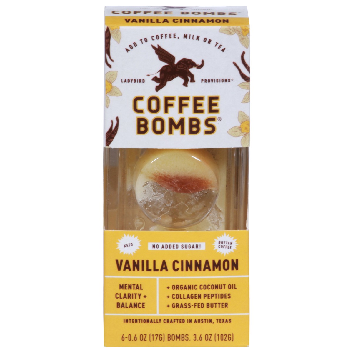 slide 1 of 9, Ladybird Provisions Vanilla Cinnamon Coffee Bombs Bombs - 6 ct, 6 ct