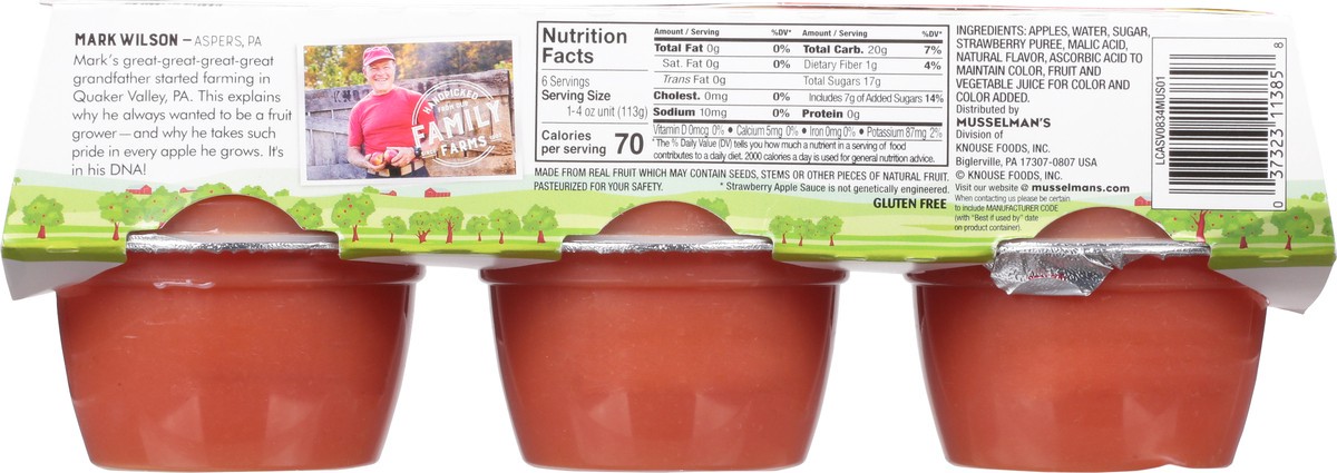 slide 4 of 9, Musselman's Strwbrry Applesauce, 6 ct
