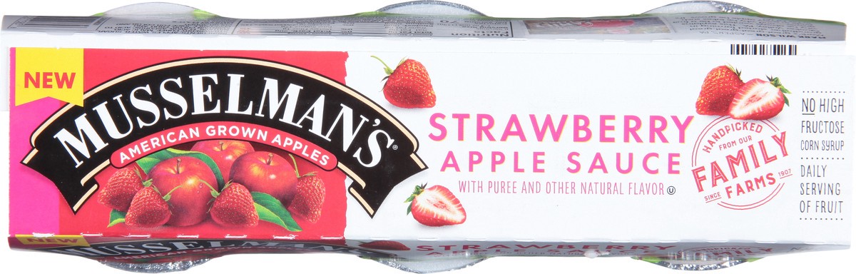 slide 6 of 9, Musselman's Strwbrry Applesauce, 6 ct