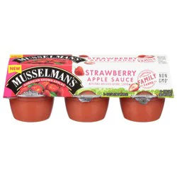 Musselman's Strawberry Applesauce, 6 - 4 oz Cups